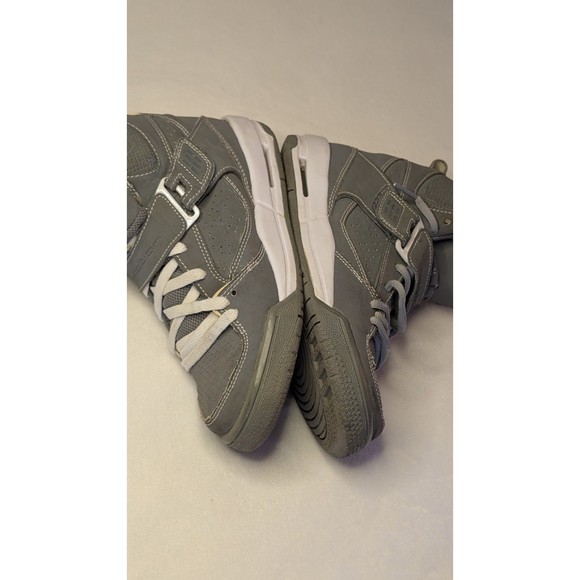 NIKE AIR JORDAN FLIGHT 45 HIGH MAX COOL GREY-WHITE SZ 4.5 (YTH) RARE! 524865-014 - Picture 2 of 15